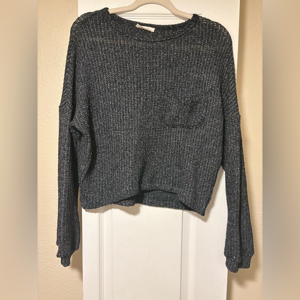 Jolie Charcoal Knit Sweater size Large